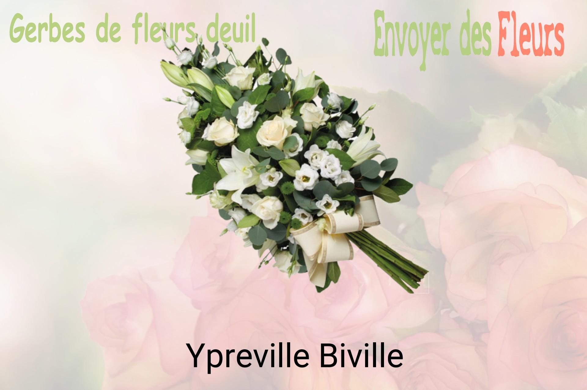 Gerbe de fleurs de deuil livrée à Ypreville-Biville